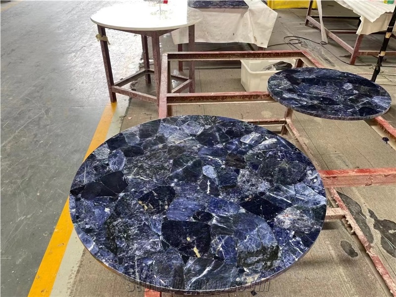 Sodalite Blue Gemstone Semiprecious Slabs