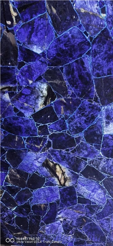 Sodalite Blue Gemstone Semiprecious Slabs