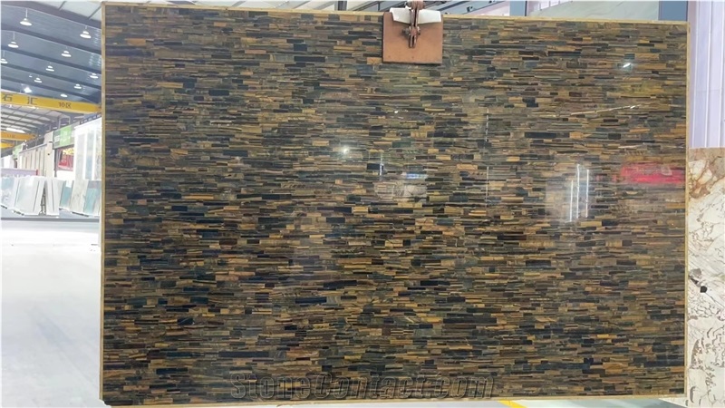 Tiger Eye Blue And Yellow Semiprecious Stone Slabs