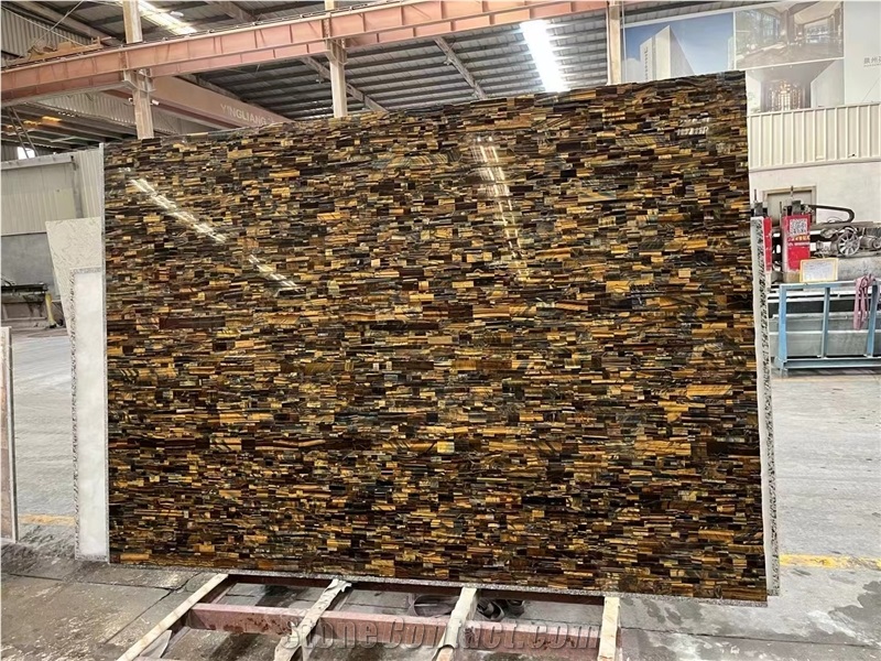 Tiger Eye Blue And Yellow Semiprecious Stone Slabs
