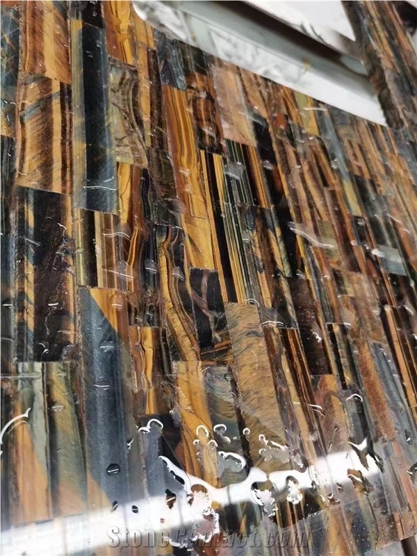 Tiger Eye Blue And Yellow Semiprecious Stone Slabs