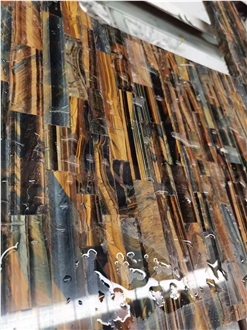 Tiger Eye Blue And Yellow Semiprecious Stone Slabs