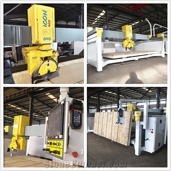 ICON400 CNC 5Axis Marble Granite Stone Bridge Saw Camera Layout