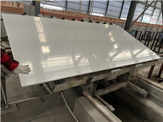 Artificial Pure White Marble Solid Surface Slabs