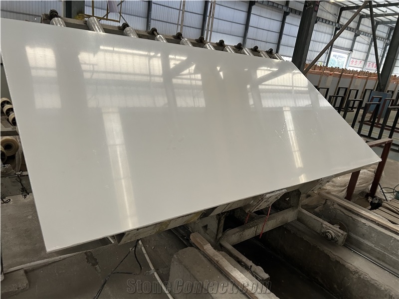 Artificial Pure White Marble Solid Surface Slabs