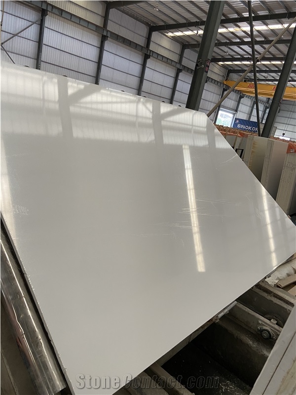 Artificial Pure White Marble Solid Surface Slabs