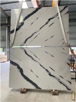 Panda White Marble Look Engineered Stone Slabs