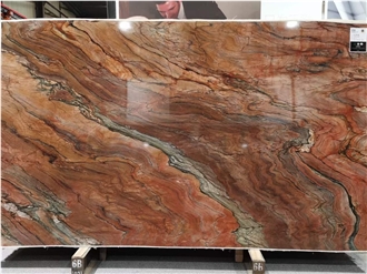 Revolution Wave Red Quartzite Slabs