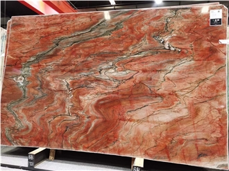 Revolution Wave Red Quartzite Slabs