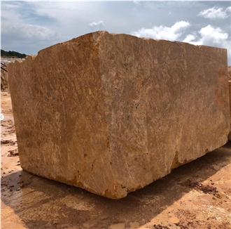 Golden Sunset Marble Block, Turkey Golden Marble