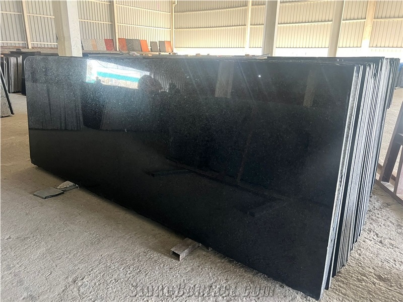 Ash Black Granite Polished Slabs
