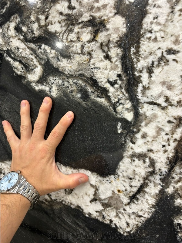 Bianco Black Granite Slabs