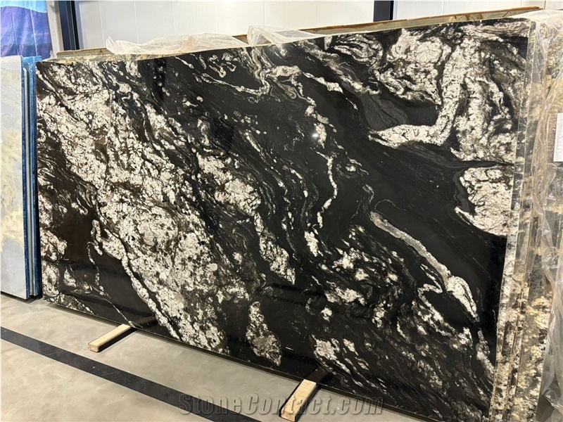 Bianco Black Granite Slabs