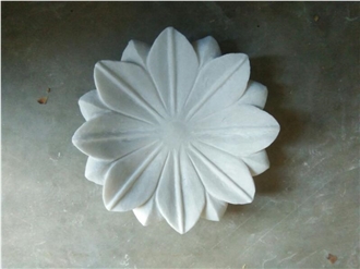 White Marble Flower Floaters Plates, Home Decor Products