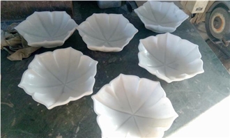 White Marble Flower Floaters Plates, Home Decor Products