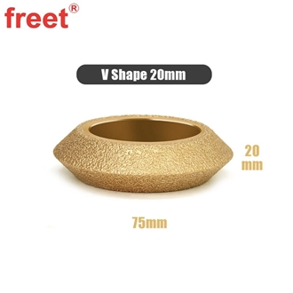 3-Inch With Bore 20Mm Diamond Brazed Stone Edging Wheel