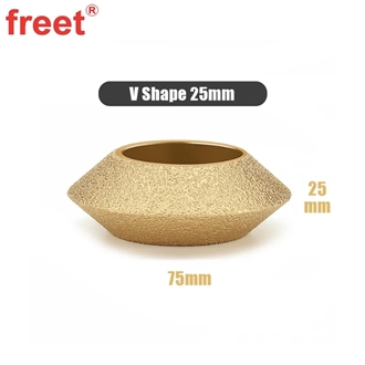 3-Inch With Bore 20Mm Diamond Brazed Stone Edging Wheel