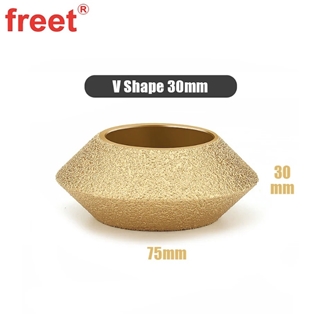 3-Inch With Bore 20Mm Diamond Brazed Stone Edging Wheel
