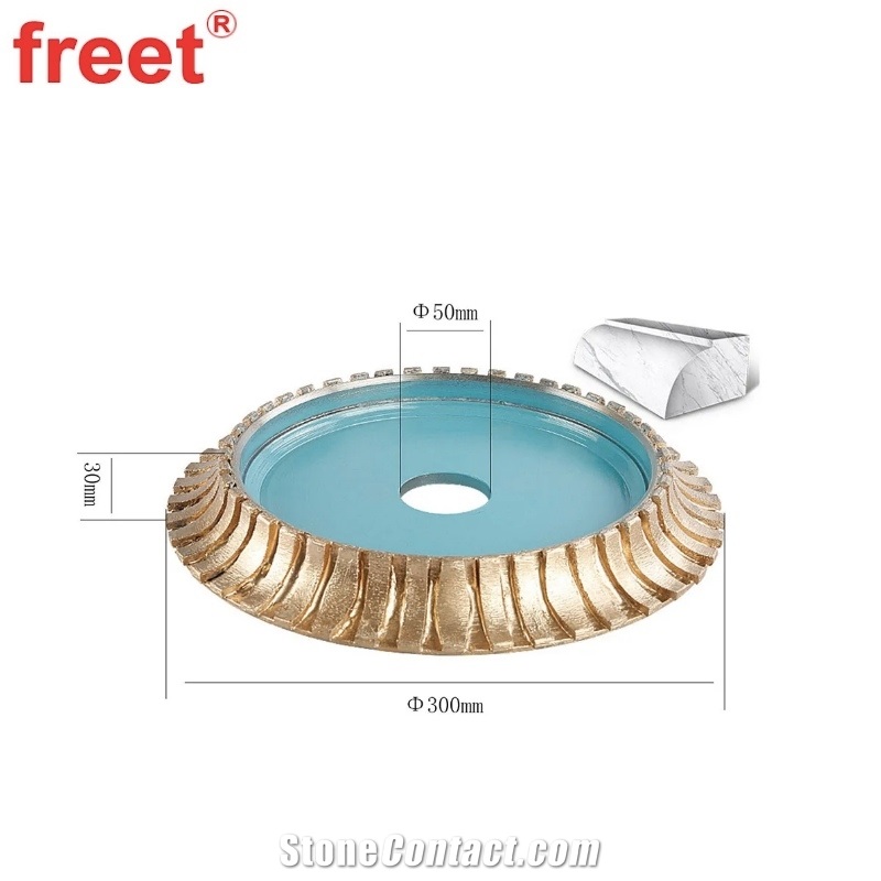 D300mm Sinter Segmented Diamond Edge Profiling Wheel