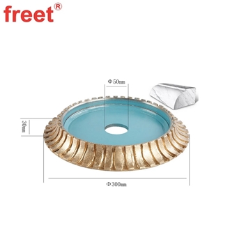 D300mm Sinter Segmented Diamond Edge Profiling Wheel