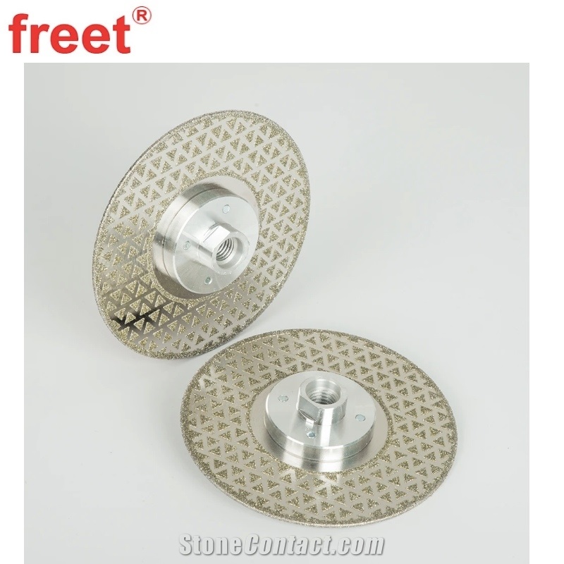 Marble Cut Disc Electroplated With M14 Flange