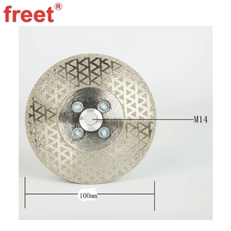 Marble Cut Disc Electroplated With M14 Flange