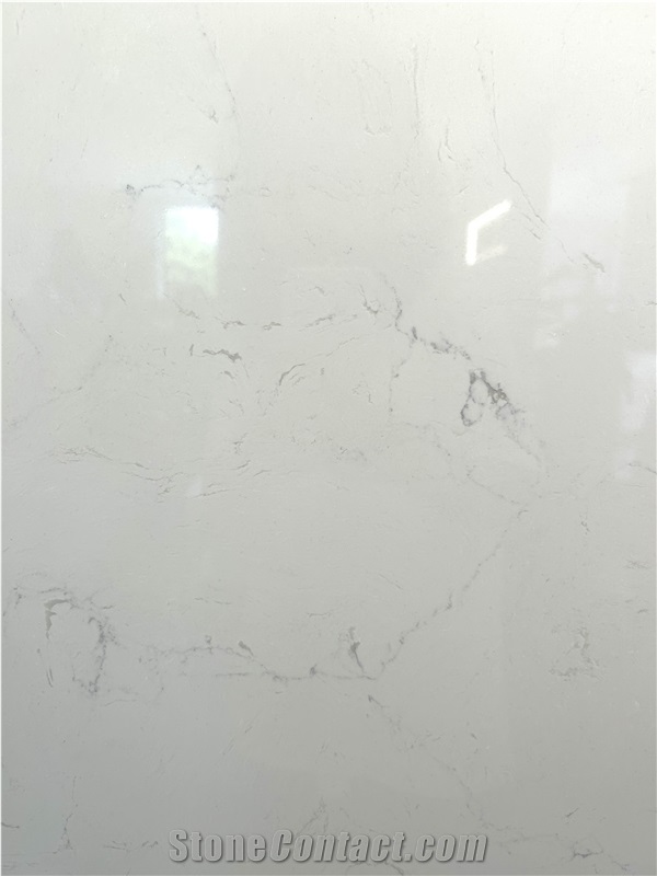 White Engineered Stone Slabs Pure White Snow White Artificial Stone Slabs