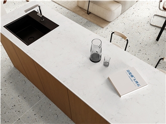 White Engineered Stone Slabs Pure White Snow White Artificial Stone Slabs