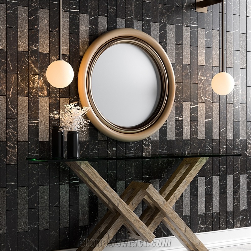 Iris Black Marble Blocks