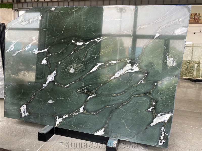 Brazil Green Quartzite Avocatus Slabs For Kitchen Counter