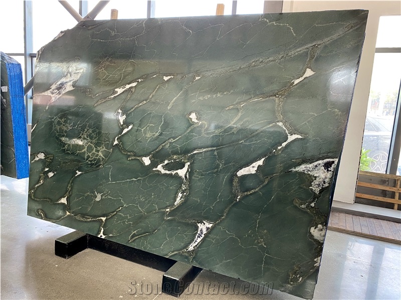 Brazil Green Quartzite Avocatus Slabs For Kitchen Counter