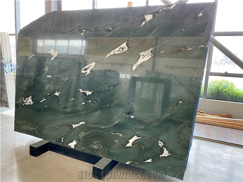 Brazil Green Quartzite Avocatus Slabs For Kitchen Counter