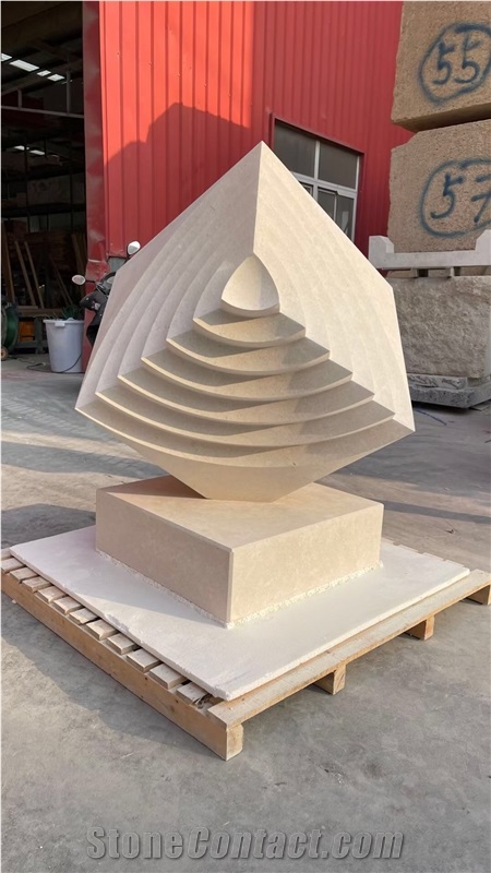 Carved White Marble Furniture Art Bench