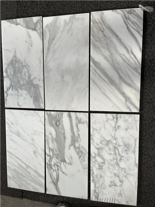 Italian White Marble Floor Tiles Calacatta Macchia Bath Tile