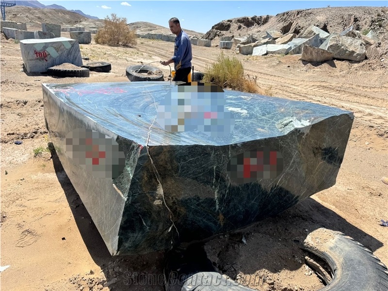 Birjand Forest Green Marble Blocks