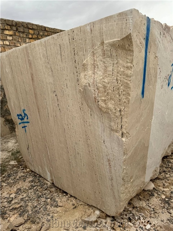 White Travertine Blocks