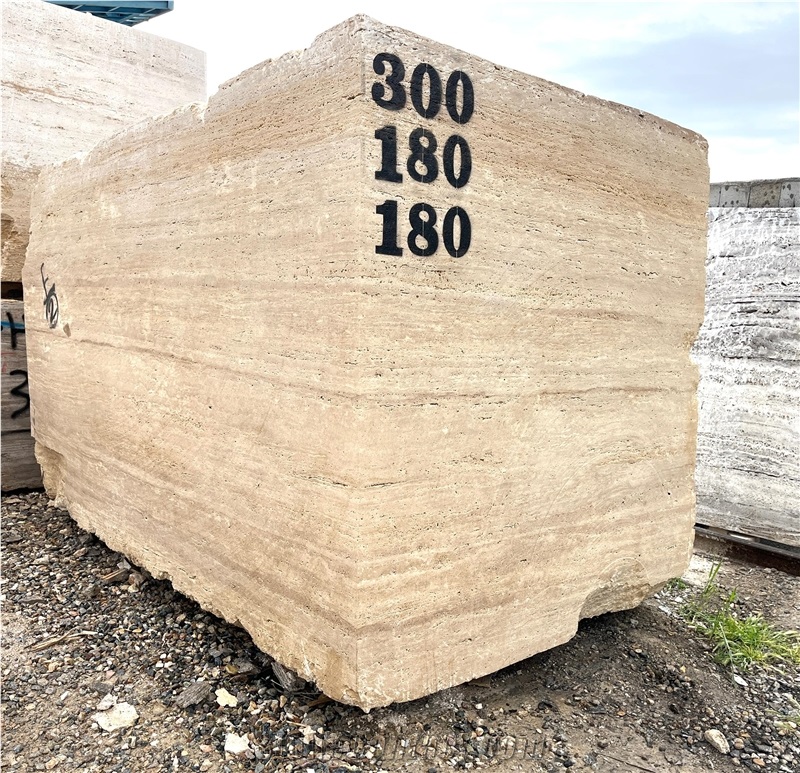 Beige Travertine Blocks