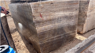 Brown Silver Travertine Blocks