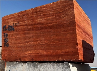Red Travertine Blocks
