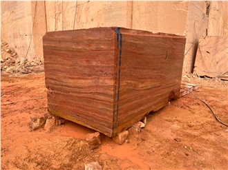 Red Travertine Blocks