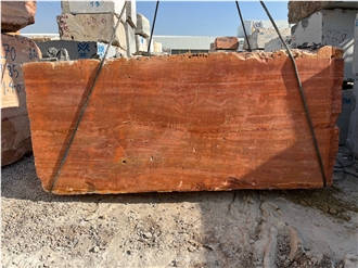 Red Travertine Blocks