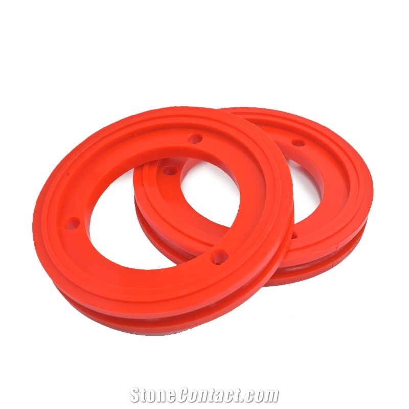 PU Rubber Pulley Wheel Rope Sawing Machine Wire Saw Wheel