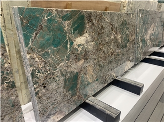 Amazonita Green Quartzite Bathroom Countertop Vanity Top