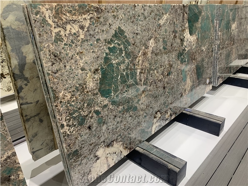 Amazonita Green Quartzite Bathroom Countertop Vanity Top