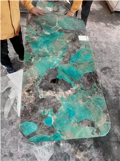 Amazonita Green Quartzite Bathroom Countertop Vanity Top
