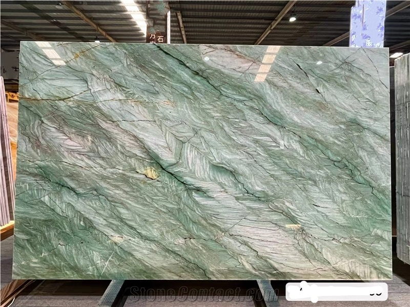 Brazil Emerald Green Verde Gaya Quartzite Slabs For Intorior