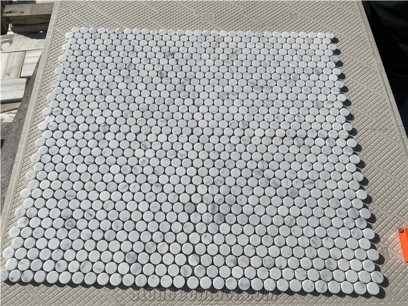Classic Marble Backsplash Hexagon Mosaic Tiles For Wall