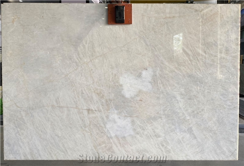 Crytal Albino White Quartzite Slabs For Wall