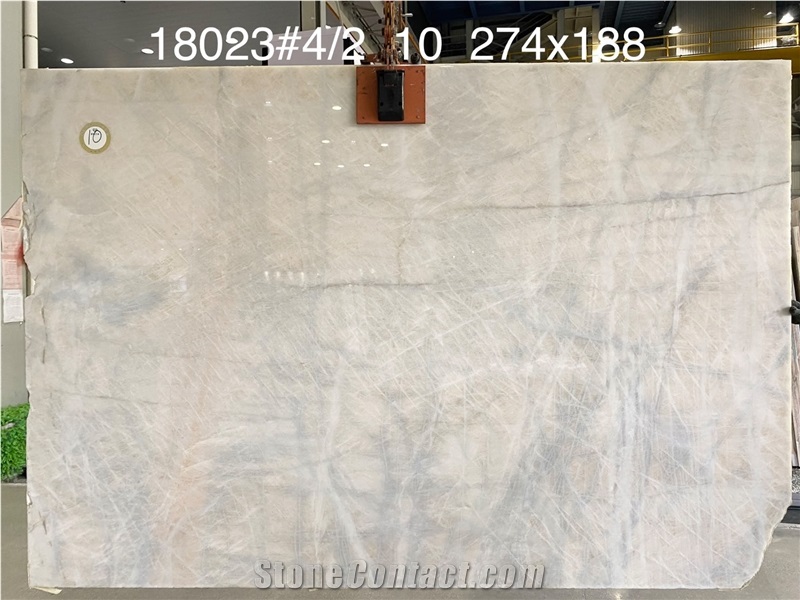 Crytal Albino White Quartzite Slabs For Wall