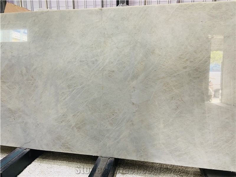 Crytal Albino White Quartzite Slabs For Wall